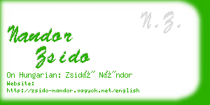 nandor zsido business card